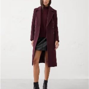 Banana republic NWT Burgundy Timeless top Coat MRP $280